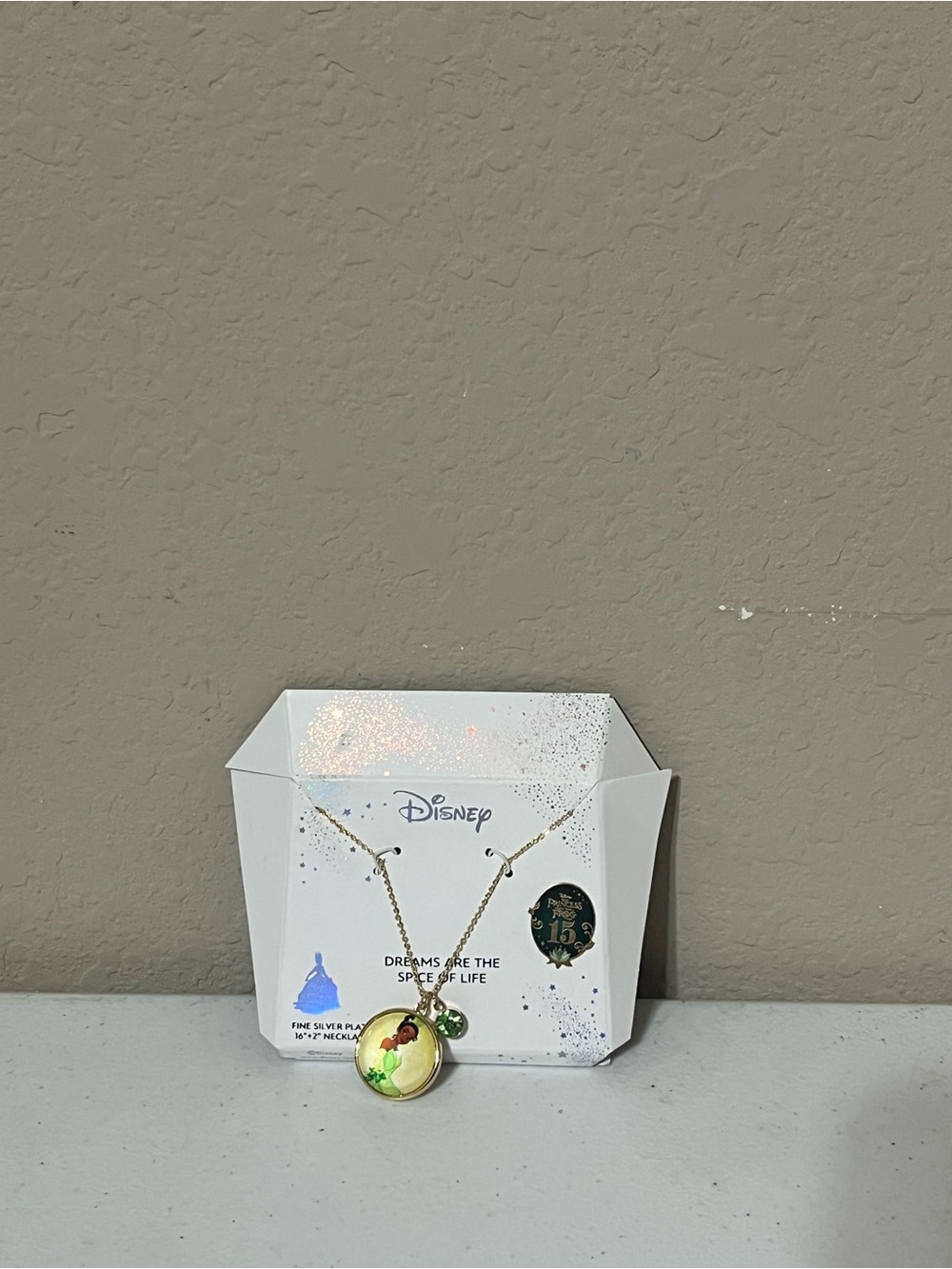 Disney Brand Princess Tiana 15 Year Anniversary Necklace Limited Edition New